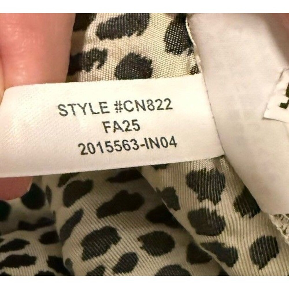 J. Crew Smocked Midi Dress Spot Print Size Small Animal Print Modern Neutral - Picture 5 of 7
